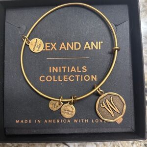 Alex and ani W initial bangle hardly worn